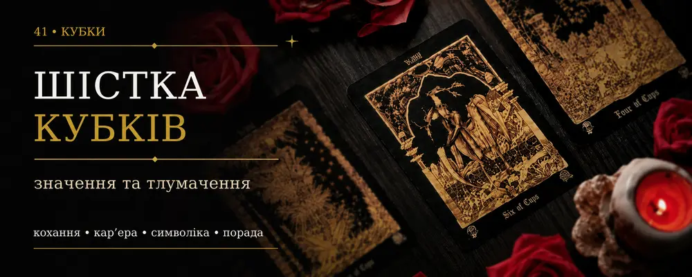 Шестёрка Кубков: значение карты Таро