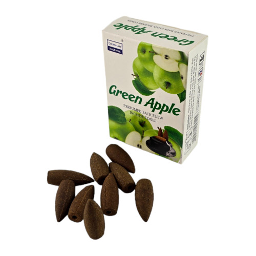 Арома-конусы с обратным потоком - Green Apple Backflow Dhoop Cones, Darshan (Зеленое Яблоко)