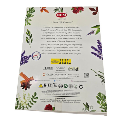 Набор пыльцевых благовоний - Nature Series Incense Organic Blends Masala Incense, Масала HEM