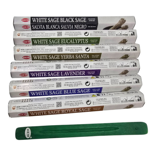 Набор пыльцевых благовоний - Cleansing Collection White Sage, Масала HEM