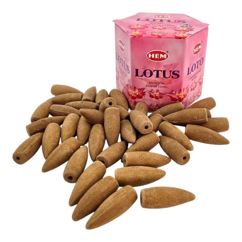 Арома-конусы с обратным потоком - Lotus Backflow Dhoop Cones, HEM (Лотос)