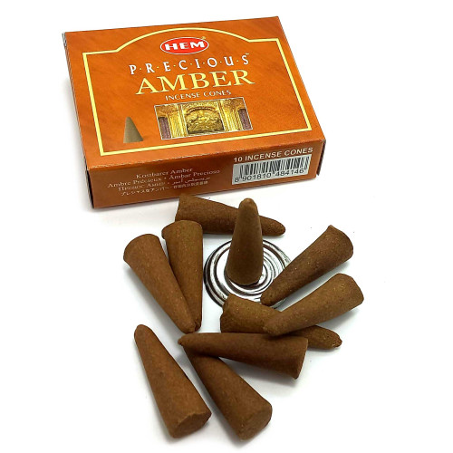 Арома-конусы - Precious Amber Dhoop Cones, HEM (Драгоценный янтарь)