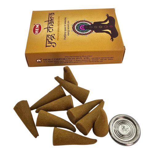 Набор пыльцевых благовоний - Premium Yog Chakra Set Masala Incense, Масала HEM