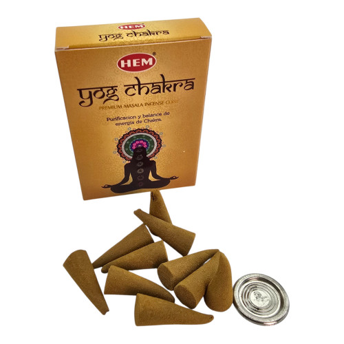 Набор пыльцевых благовоний - Premium Yog Chakra Set Masala Incense, Масала HEM