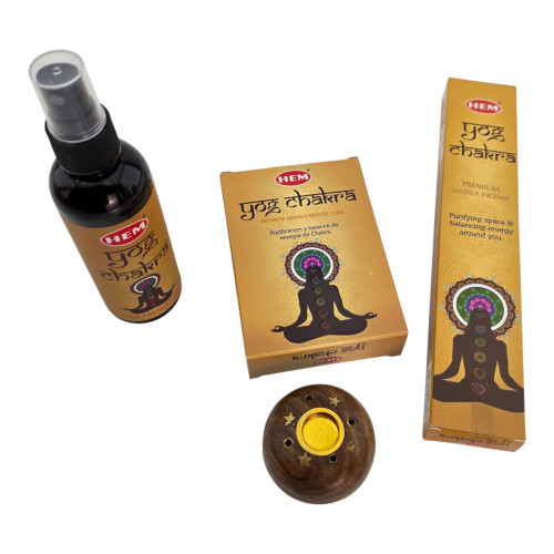 Набор пыльцевых благовоний - Premium Yog Chakra Set Masala Incense, Масала HEM