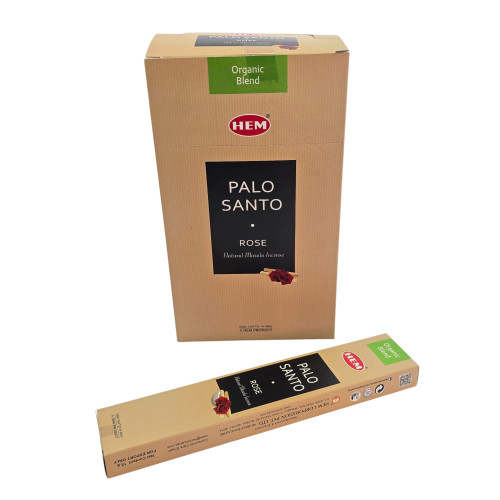Пыльцевые благовония - Palo Santo Rose Natural Masala Incense, Масала HEM (Пало санто и роза)