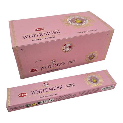 Пыльцевые благовония - White Musk Masala Incense, Масала HEM (Белый муск)