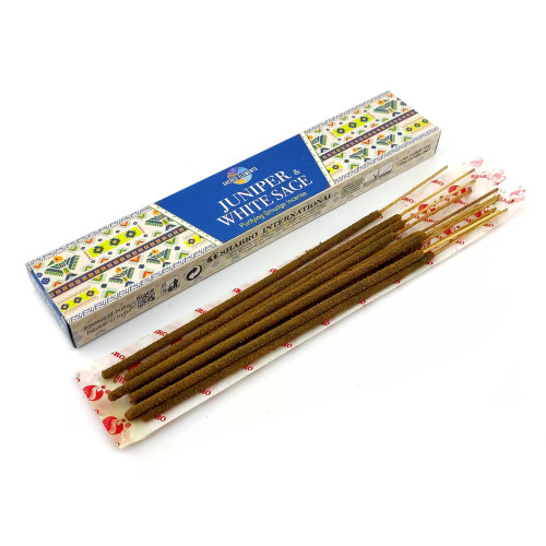 Пыльцевые благовония - Juniper & White Sage Premium Masala Incense, Масала HEM (Можжевельник и белый шалфей)
