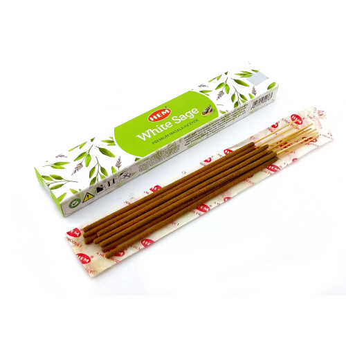 Пыльцевые благовония - White Sage Premium Masala Incense, Масала HEM (Белый шалфей)