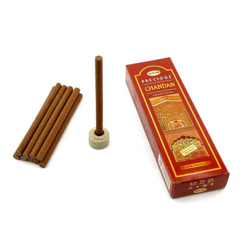 Безосновные благовония - Precious Chandan Dhoop Sticks, HEM (Драгоценный сандал)