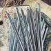 Тонкі воскові свічки - Срібні 20 см