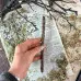 Чорна воскова свічка з трояндою та полином 20 см