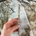 Біла воскова свічка з трояндою, полином та розмарином 20 см