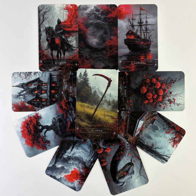 Карти Оракул - Ленорман Темна Вуаль, Lenormand Oracle Dark Veil (Російська версія) Карти Оракул - Ленорман Темна Вуаль, Lenormand Oracle Dark Veil (Російська версія)