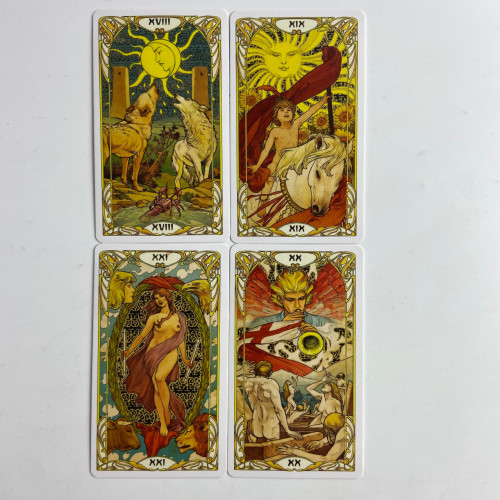 Карты Таро - Золотое таро Райдера Уэйта Ар Нуво, уменьшенная (Golden Art Nouveau Tarot) Карты Таро - Золотое таро Райдера Уэйта Ар Нуво, уменьшенная (Golden Art Nouveau Tarot)