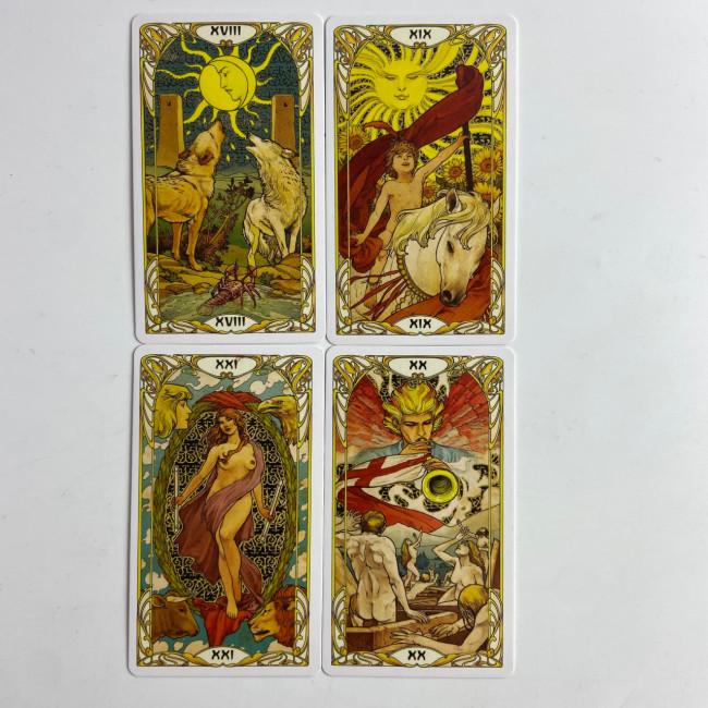 Карты Таро - Золотое таро Райдера Уэйта Ар Нуво, уменьшенная (Golden Art Nouveau Tarot)