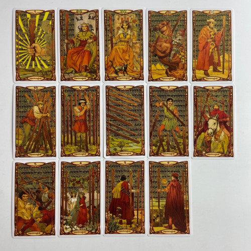 Карты Таро - Золотое таро Райдера Уэйта Ар Нуво, уменьшенная (Golden Art Nouveau Tarot) Карты Таро - Золотое таро Райдера Уэйта Ар Нуво, уменьшенная (Golden Art Nouveau Tarot)