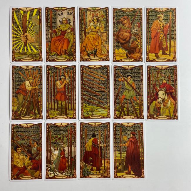 Карты Таро - Золотое таро Райдера Уэйта Ар Нуво, уменьшенная (Golden Art Nouveau Tarot)