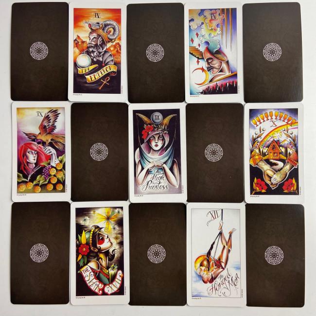 Карты Таро - Тату "Восемь монет", уменьшенная (Eight Coins Tattoo Tarot)