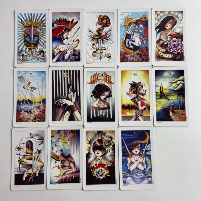 Карты Таро - Тату "Восемь монет", уменьшенная (Eight Coins Tattoo Tarot)