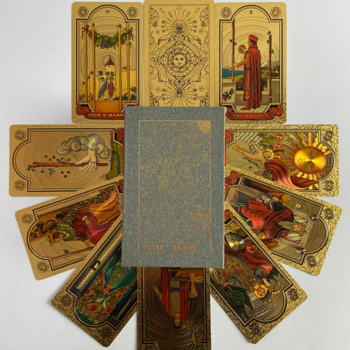 Карты Таро - Золотое пластиковое таро Райдера Уэйта (Gold Foil Tarot)