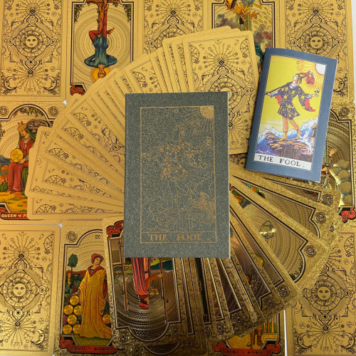 Карты Таро - Золотое пластиковое таро Райдера Уэйта (Gold Foil Tarot)