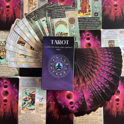 Карты Таро - С ключевыми словами на Испанском, уменьшенная (Future Fate Indicator Forecasting Cards)