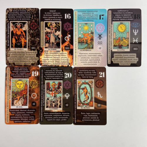Карты Таро - С ключевыми словами на Испанском, уменьшенная (Future Fate Indicator Forecasting Cards)
