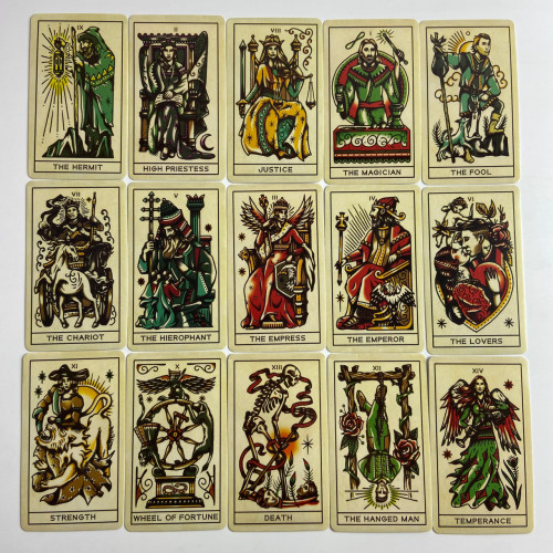 Карти Таро - Тату "Чорнила та Інтуїція", зменшена (Tattoo tarot: ink & intuition)