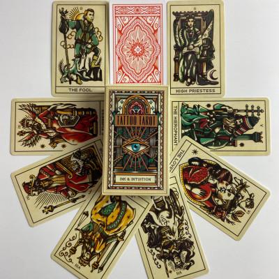Карты Таро - Тату "Чернила и Интуиция", уменьшенная (Tattoo tarot: ink & intuition)
