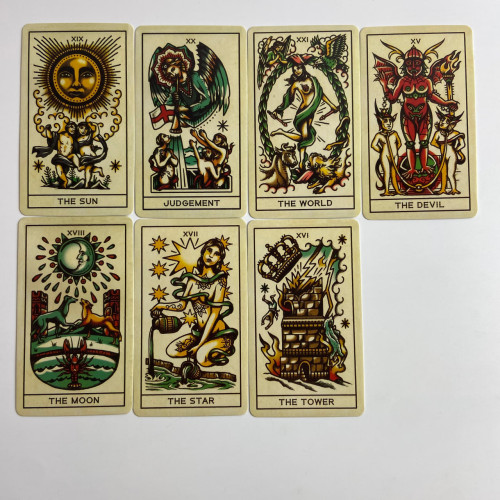 Карти Таро - Тату "Чорнила та Інтуїція", зменшена (Tattoo tarot: ink & intuition)