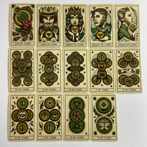 Карти Таро - Тату "Чорнила та Інтуїція", зменшена (Tattoo tarot: ink & intuition)