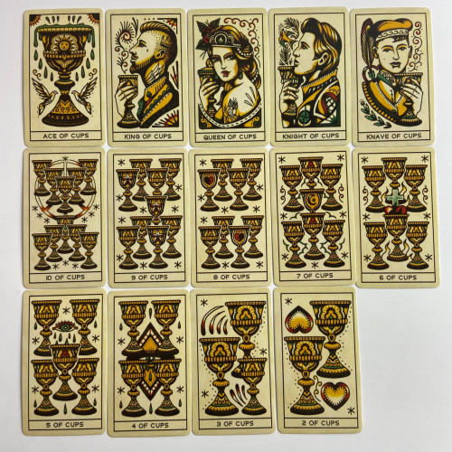 Карти Таро - Тату "Чорнила та Інтуїція", зменшена (Tattoo tarot: ink & intuition)
