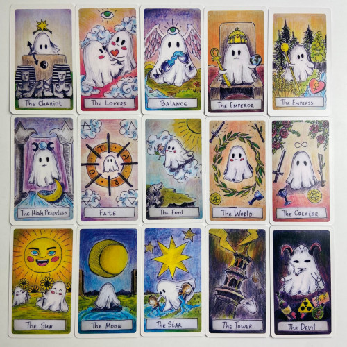 Карты Таро - Милого Призрака, уменьшенная (Cute Ghost Tarot) Карты Таро - Милого Призрака, уменьшенная (Cute Ghost Tarot)