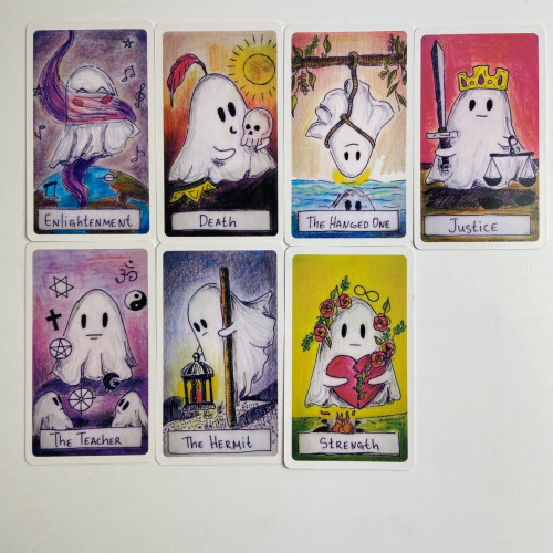 Карты Таро - Милого Призрака, уменьшенная (Cute Ghost Tarot) Карты Таро - Милого Призрака, уменьшенная (Cute Ghost Tarot)