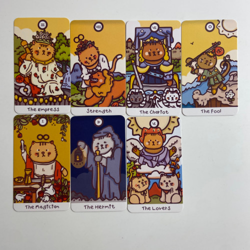 Карты Таро - Кошачье, уменьшенная (Cattitude Tarot)