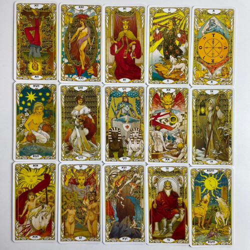 Карты Таро - Золотое таро Райдера Уэйта Ар Нуво (Golden Art Nouveau Tarot)