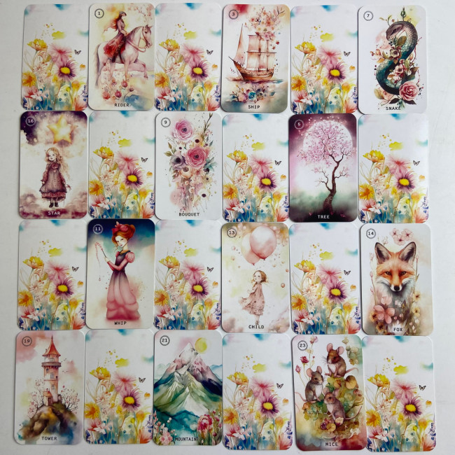 Карти Оракул - Солодкий Квітковий Оракул Ленорман (Sweet Blossom Lenormand Oracle)