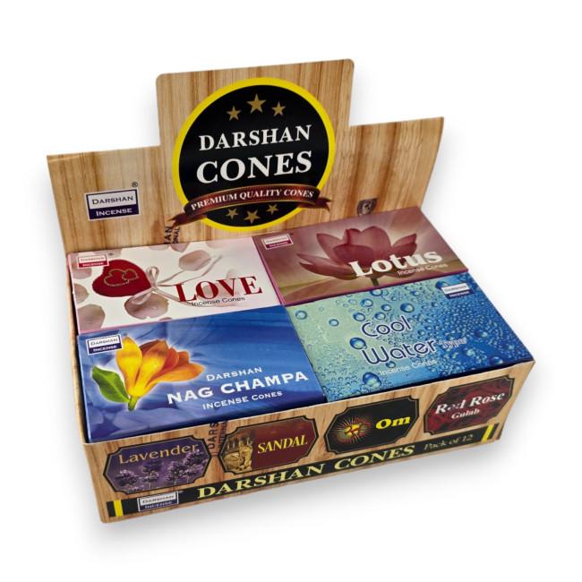 Набор ароматических конусных благовоний - Collection Cones Darshan (Конусы в ассортименте 12 шт) Набор ароматических конусных благовоний - Collection Cones Darshan (Конусы в ассортименте 12 шт)