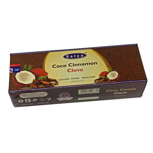 Пыльцевые благовония - Cinnamon Coconut Clove, Масала Satya 20 шт/уп. (Корица, Кокос и Гвоздика)