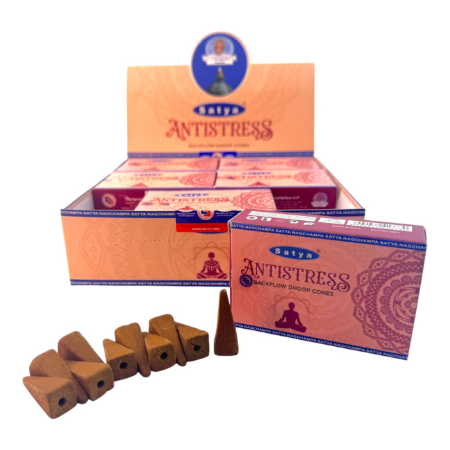 Арома-конуси зі зворотним потоком - Antistress Backflow Dhoop Cones, Satya (Проти Стресу) Арома-конуси зі зворотним потоком - Antistress Backflow Dhoop Cones, Satya (Проти Стресу)