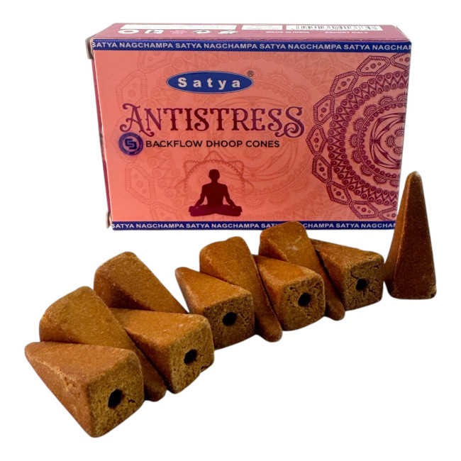 Арома-конуси зі зворотним потоком - Antistress Backflow Dhoop Cones, Satya (Проти Стресу)