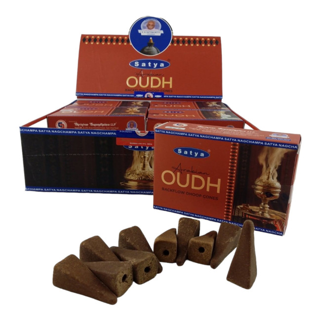 Арома-конуси зі зворотним потоком - Arabian Oudh Backflow Dhoop Cones, Satya (Арабський Уд)