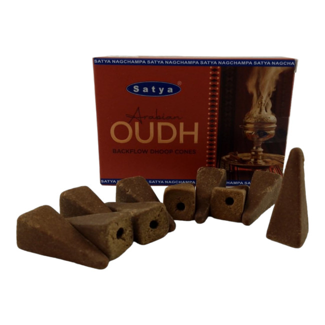 Арома-конуси зі зворотним потоком - Arabian Oudh Backflow Dhoop Cones, Satya (Арабський Уд)