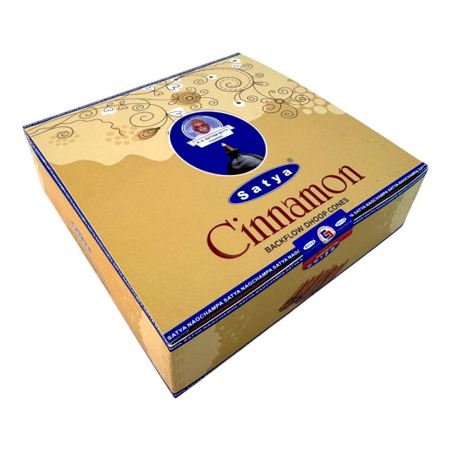 Арома-конуси зі зворотним потоком - Cinnamon Backflow Dhoop Cones, Satya (Кориця)