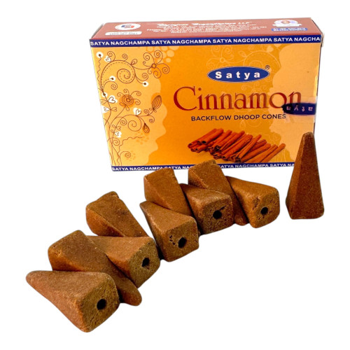 Арома-конусы с обратным потоком - Cinnamon Backflow Dhoop Cones, Satya (Корица)