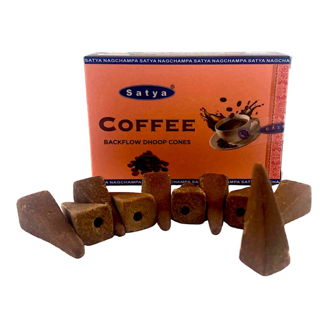 Арома-конуси зі зворотним потоком - Coffee Backflow Dhoop Cones, Satya (Кава)