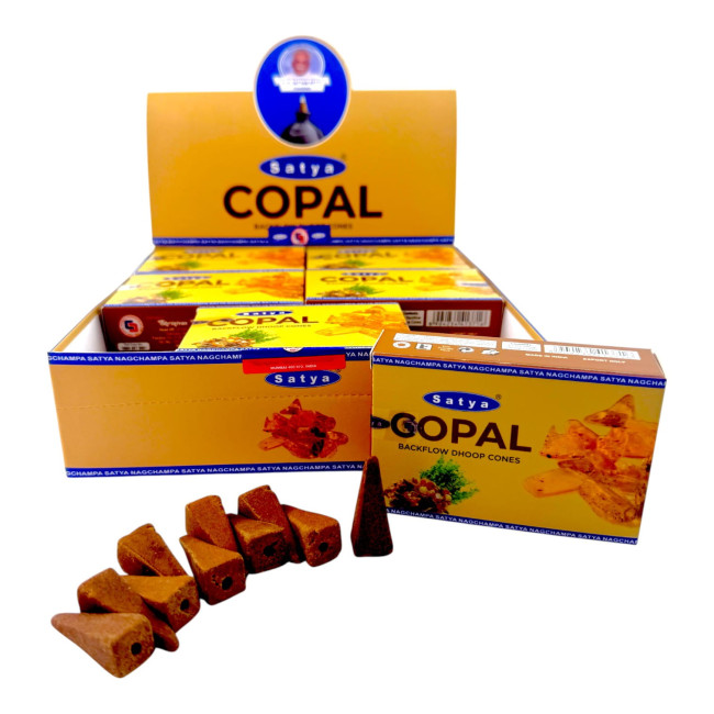 Арома-конуси зі зворотним потоком - Copal Backflow Dhoop Cones, Satya (Копал)