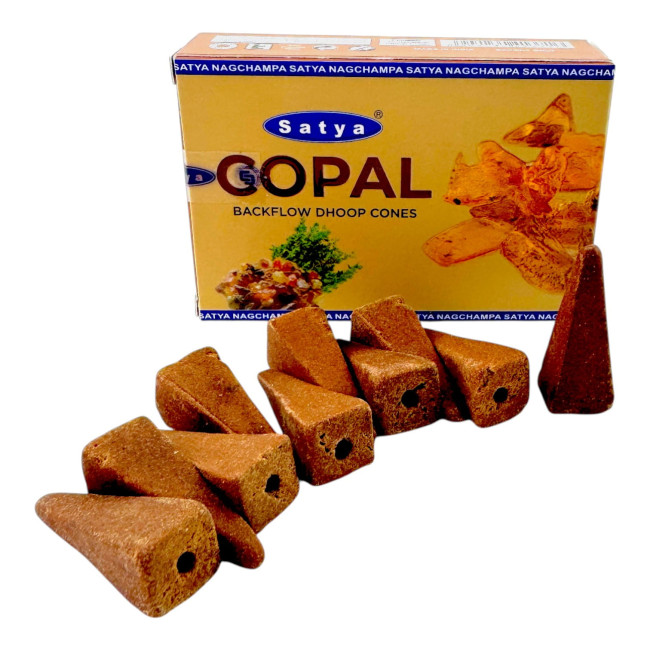 Арома-конуси зі зворотним потоком - Copal Backflow Dhoop Cones, Satya (Копал)