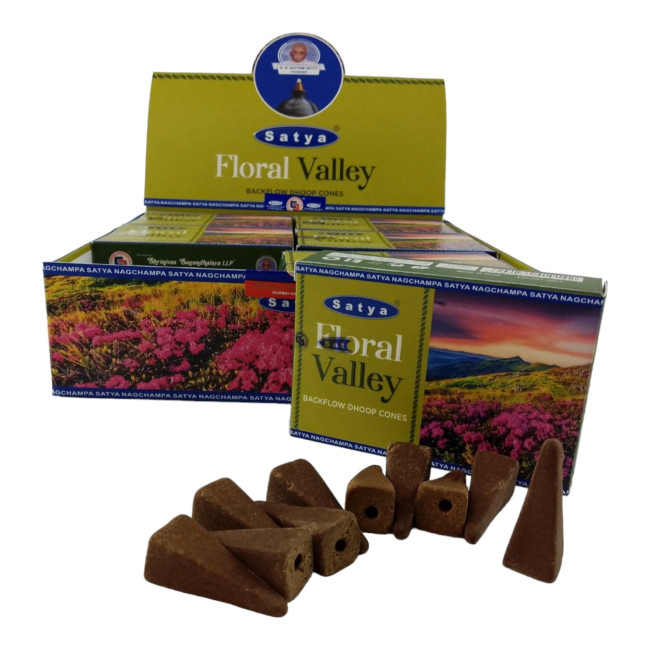 Арома-конуси зі зворотним потоком - Floral Valley Backflow Dhoop Cones, Satya (Квіткова Долина) Арома-конуси зі зворотним потоком - Floral Valley Backflow Dhoop Cones, Satya (Квіткова Долина)